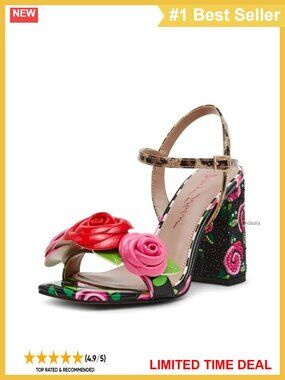 Rhinestone Block Heel Gladiator Sandals Ankle Strap Formal Party